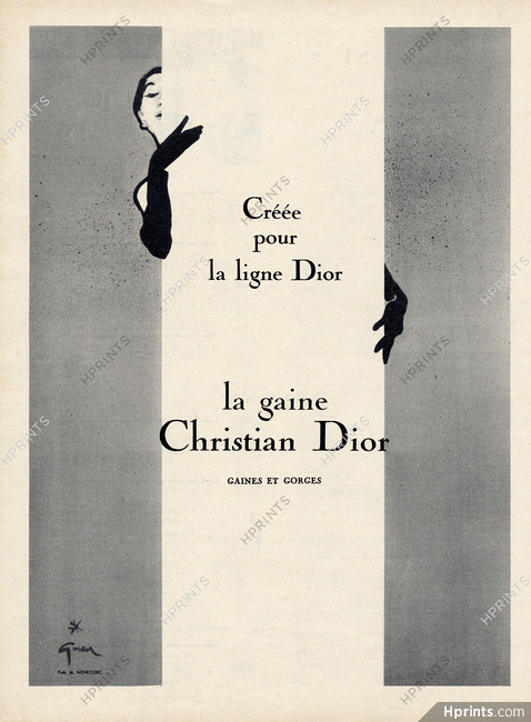 La Gaine Christian Dior Lingerie Gruau Advertisement