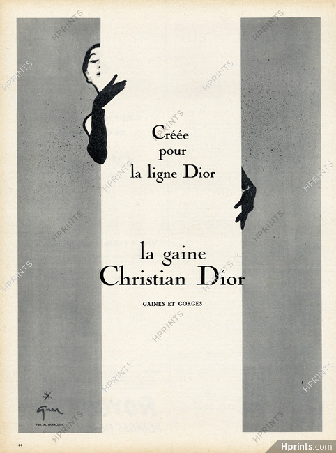 La Gaine Christian Dior Lingerie Gruau Advertisement