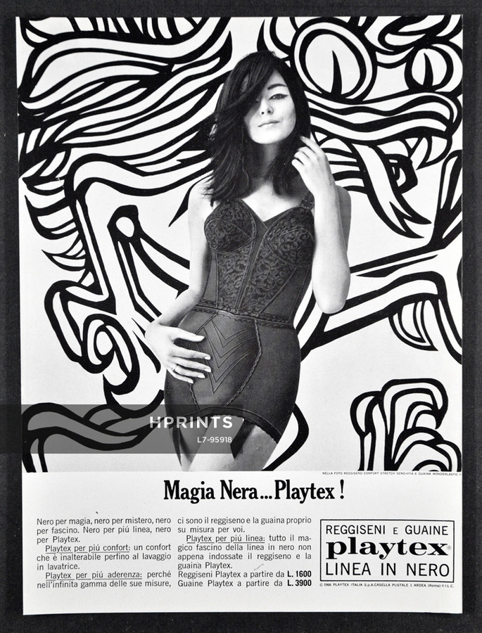 Playtex 1967 Magia Nera, Corselette — Advertisement