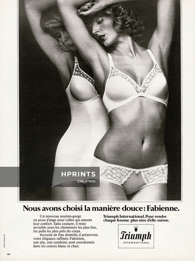 1963 Triumph lingerie bra slip panty girdle 2 women photo German