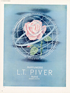 Piver (Perfumes) 1947 Rose, Signed by E.A.