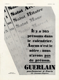 Guerlain (Perfumes) 1930 Address 68 Champs Elysées, Paris