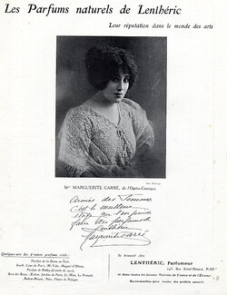 Lenthéric 1911 Marguerite Carré Autograph Reutlinger