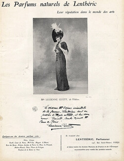 Lenthéric 1912 Lucienne Guett Autograph