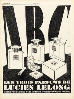 Lucien Lelong (Perfumes) 1927 ABC, Art Deco