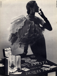 Jacques Fath (Perfumes) 1951 Canasta, Photo Vogue Studio