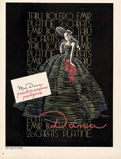 Dana (Perfumes) 1947 Miss Dana est habillée par Eliane De Valois, Facon Marrec