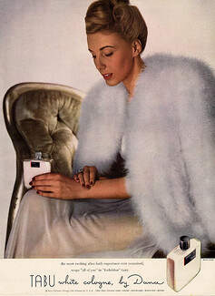 Dana (Perfumes) 1944 Tabu White Cologne, photo John Rawlings