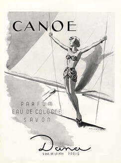 Dana (Perfumes) 1950 Canoe, Baldrich, Swimmer