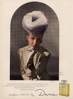 Dana (Perfumes) 1955 Platine, jewels Harry Winston, Photo Rawlings