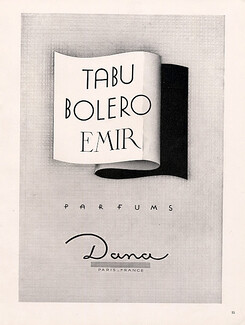Dana (Perfumes) 1952 Tabu, Bolero, Emir