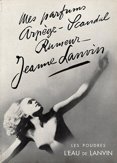 Lanvin (Perfumes) 1935 Arpège, Scandal, Rumeur