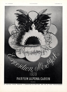 Caron (Perfumes) 1939 Alpona, Exposition New York (version A)