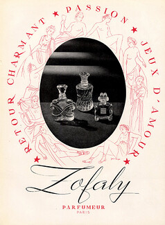 Zofaly (Perfumes) 1945 Signed by Jean Cara