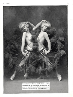 Cadum 1922 Soeurs Guy Music-Hall Costume Chorus Girl Topless