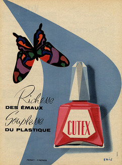 Cutex 1955 Butterfly, Signed ERIC