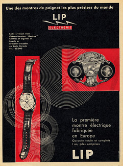 Lip 1961 Bracelet Crocodile, en écrin Hermes