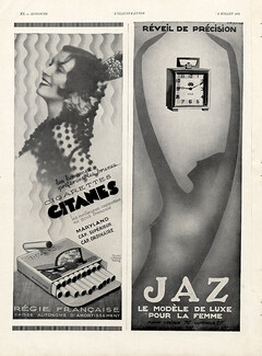 Gitanes (Tobacco) & Jaz (Alarm Clock) 1930 Kramer, Gypsy