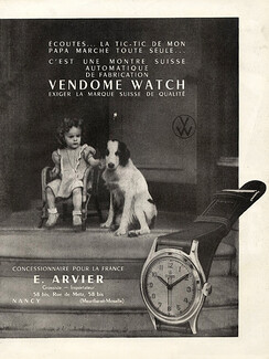 Vendome Watch 1950 E. Arvier, Girl