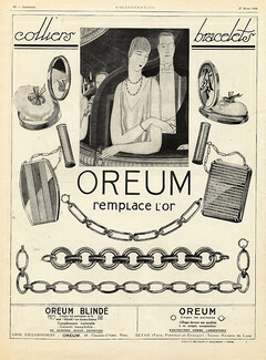 Oreum 1926 Jewels Art Deco Powder Compact