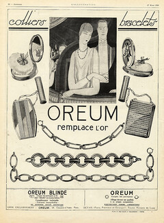Oreum 1926 Jewels Art Deco Powder Compact