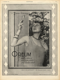 Oreum 1926 Jewels Art Deco Model Mlle Janine Ronceray, Photo Manuel Frères