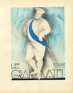 Le Grand Vatel (Restaurant ) 1928 Cook, Lithograph PAN Paul Poiret, 275 Rue Saint-Honoré