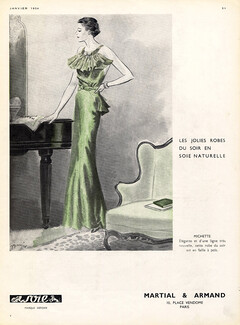 Martial et Armand 1934 Evening Gown, Jean Grangier
