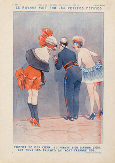 René Giffey 1924 ''Le ravage fait par les petites femmes'' Chorus Girls, Fireman
