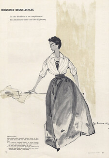 Christian Dior 1954 Guy Demachy Evening Gown