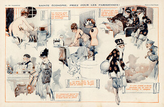 René Vincent 1918 Elegant Parisienne Nude Winter