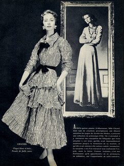 Chanel 1954 Fashion Photography, Gabrielle Coco Chanel Portrait