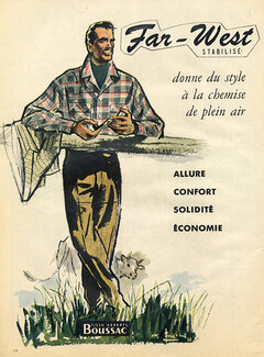 Boussac (Fabric) 1955 Shirt Far-West, Pierre Couronne
