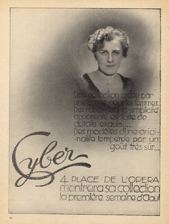 Cyber 1928 Mrs Cyber, Address 4 Place de l'Opéra, Paris