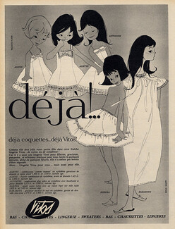 Vitos (Lingerie) 1960 Sonia Knapp, children, Nightgown