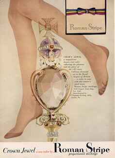 Roman Stripe (Hosiery) 1952 Crown Jewel