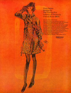 Trevira (Fabric) 1968 Paul Parnes, Fashion Illustration