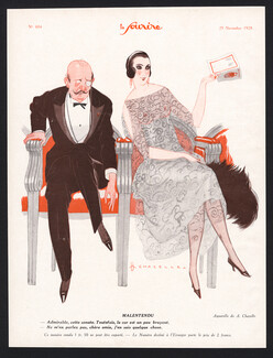 Albert Chazelle 1928 "Malentendu", Elegant Parisienne, Opera, Adultery