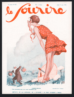 L'hiver s'en va, 1930 - Georges Léonnec Winter Leaves, Spring, Le Sourire Cover