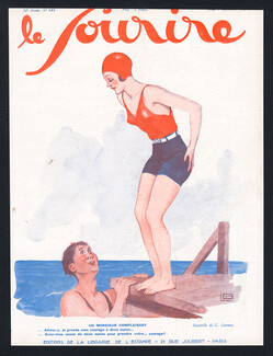 Léonnec 1929 Le Sourire Cover, Bathing Beauty
