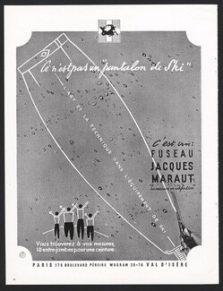 Jacques Maraut (Sportswear) 1948 Pantalon de ski, Fuseau