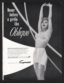 Gossard (Lingerie) 1960 Oblique Girdle