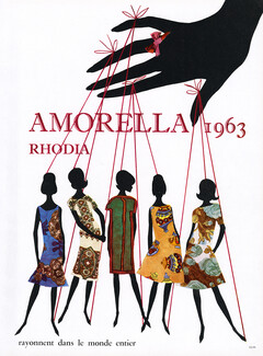 Amorella (Fabric) 1963 Rhodia, Puppeteer