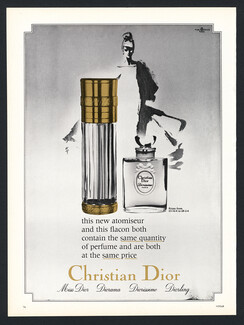 Christian Dior (Perfumes) 1966 Diorissimo Atomiser, René Gruau