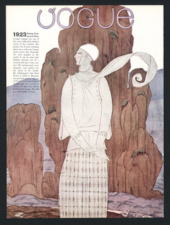 Georges Lepape 1966 Vogue Hommage to 1920's Fashion Illustration