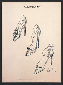 Manolo Blahnik (Shoes) 1980 Cecil Beaton (illustration)
