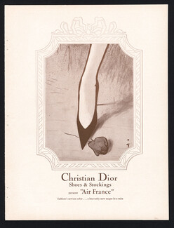 Christian Dior (Shoes) 1960 Present "Air France", René Gruau