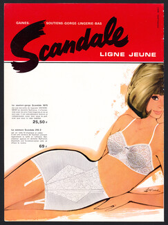 Scandale (Lingerie) 1964 Girdle & Bra, Pierre Couronne