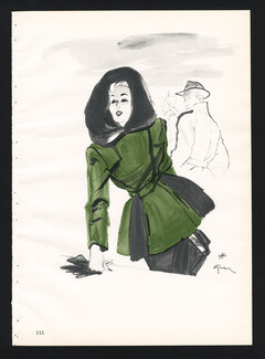 Hermès (Couture) 1945 René Gruau