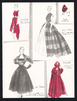 Jacques Griffe, Jean Dessès, Jacques Heim, Schiaparelli 1951 Pierre Mourgue